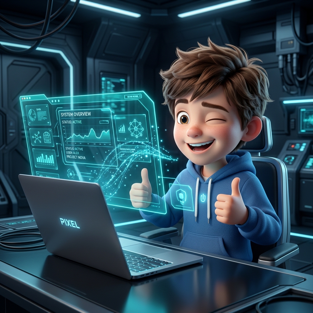3D Pixar Hologram Boy
